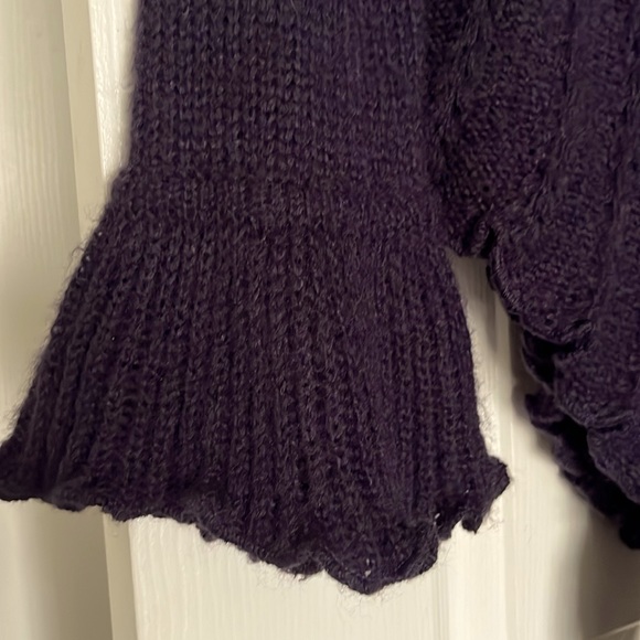 VINTAGE UNIQUE BOHO CARDIGAN SIZE ML - DEEP PURPLE - Picture 8 of 10